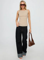 Michaud Top Brown Gingham