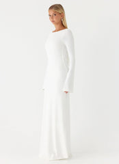 Elmont Long Sleeve Maxi Dress - White