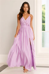 Elegant Delights Halter Maxi Dress Purple
