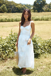 Porcelain Princess Maxi Dress White