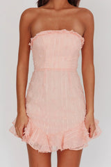Cece Embellished Bandeau Dress Blush