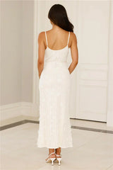 Delicately Divine Knit Maxi Dress Cream