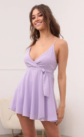 A-Line Dress in Purple