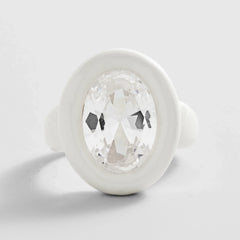 Joy Pop Cubic Zirconia Ring - Clear/White
