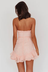 Cece Embellished Bandeau Dress Blush