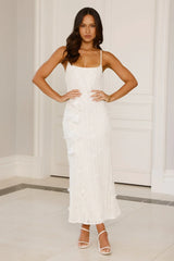 Delicately Divine Knit Maxi Dress Cream