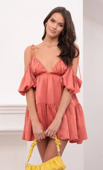 Baby Doll Dress in Coral